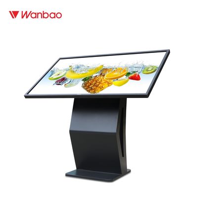 65 '' Horizontal Electronic Signage HD Jaringan Wi-Fi Layar Sentuh Mesin Kueri Layar LCD