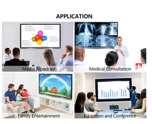 H11S 65 ''Ponsel All In One PC LCD Interactive Whiteboard Untuk Sekolah