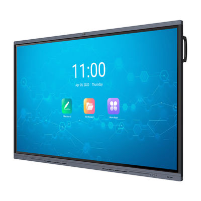 H11S 65 Inci Papan Konferensi 4K 8G RAM UHD Panel Datar Interaktif Cerdas