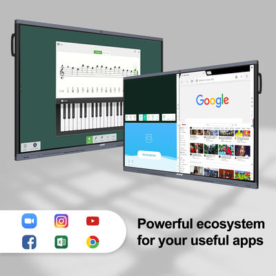 H11D 65 inci Smart Interactive Flat Panel Digital Whiteboard Dengan Kamera 48 MP