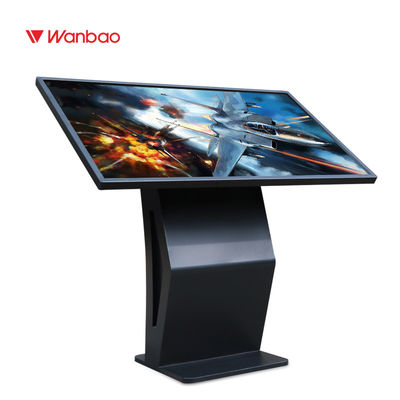 Kios Layar Sentuh Berdiri Semua Dalam Satu Lantai 43 Inch HD Layar Keras Asli