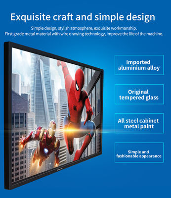 55 Inch Layar Sentuh Interaktif Kios Kios Lantai Berdiri Iklan