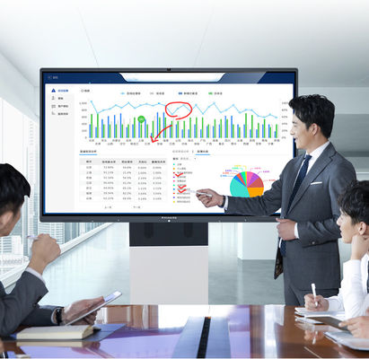 Portable Smart Interactive Whiteboard 75 86 100 Inch 0.8ms Menulis Lancar