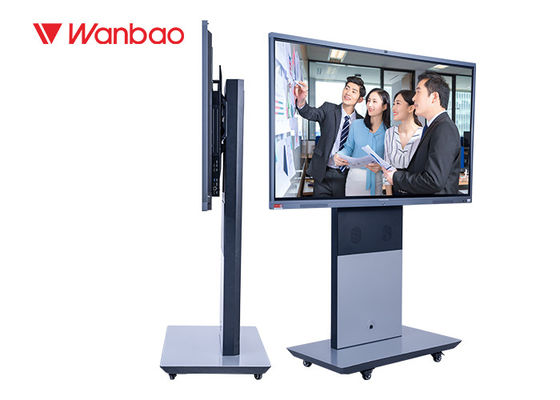 Flat Panel Smart Interactive Whiteboard 65 inci 75 inci Silver Black Alloy Frame