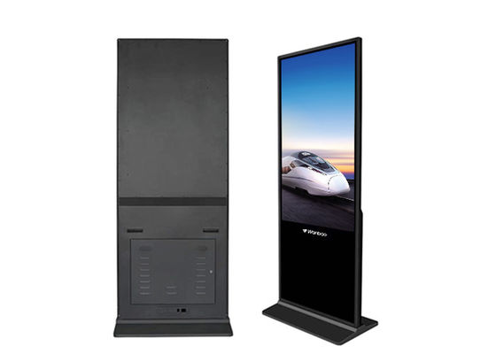 Lantai Sentuh Interaktif Sentuh LED LCD Advertising Player 65 '' Layar Besar