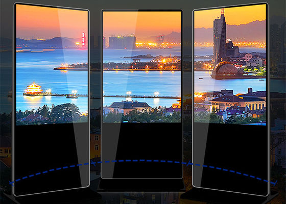 55 inch iklan signage digital dengan layar sentuh layar lcd untuk pilihan sistem android luar k
