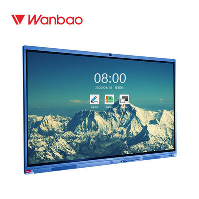 Bingkai Paduan Aluminium 55 '' Papan Digital Elektronik Cerdas Interaktif Putih
