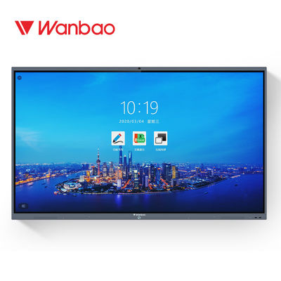 Superior TV Conference Flat Panel 75 Inch Layar Sentuh Aluminium Alloy Frame