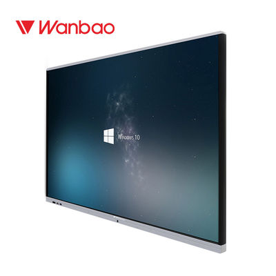 Wall Mounted Layar Sentuh Papan Tulis 65 '' Layar Digital 4K Writting Tepat