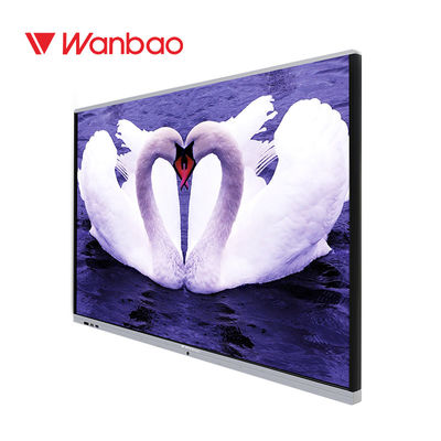 Wall Mounted Layar Sentuh Papan Tulis 65 '' Layar Digital 4K Writting Tepat