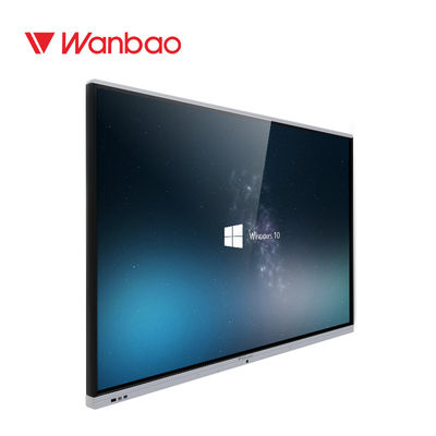 Wall Mounted Layar Sentuh Papan Tulis 65 '' Layar Digital 4K Writting Tepat
