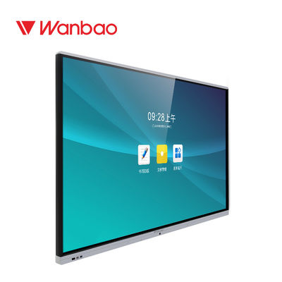 Wall Mounted Layar Sentuh Papan Tulis 65 '' Layar Digital 4K Writting Tepat