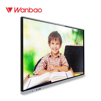 65 '' Big Indoor Pendidikan Layar Sentuh Iklan Sentuh Papan Tulis Interaktif