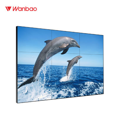 Indoor Layar Splicing LCD 46 &quot;TV Lcd Wall Display Dengan Kecerahan