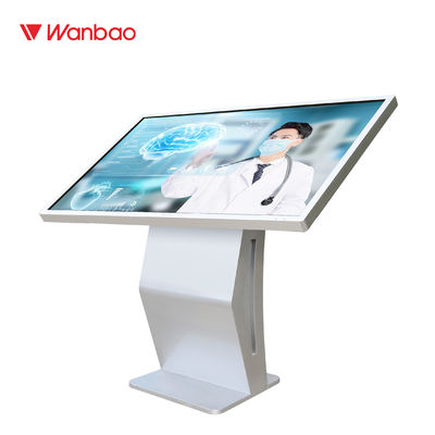 55 Inch Layar Sentuh Interaktif Kios Kios Lantai Berdiri Iklan