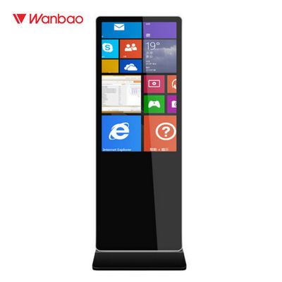 Advertising Floor Standing LCD Advertising Player Layar Sentuh Inframerah 65 Inch