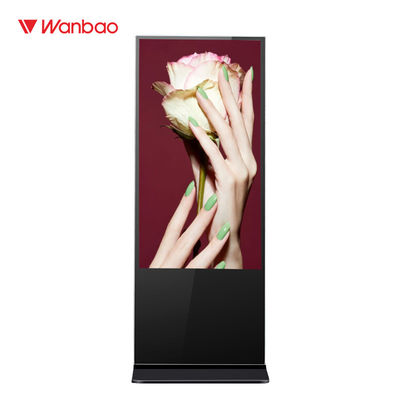 Infrared Touch Digital Floor Standing LCD Advertising Player Untuk Toko Buku