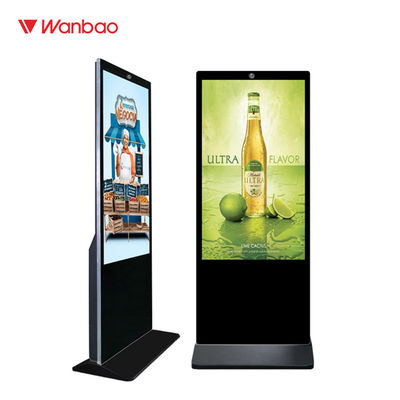 Lantai Besar Ukuran Berdiri Lcd Advertising Player Layar Sentuh Kios Interaktif