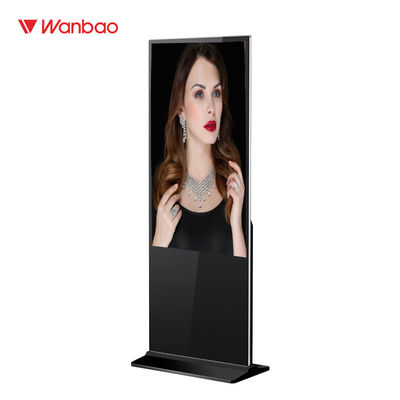 65 &quot;Floor Standing LCD Advertising Player Layar Sentuh LCD Indoor Digital Signage