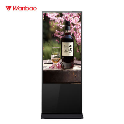 1080P Floor Standing LCD Advertising Player Kompatibel dengan Sistem Android Windows