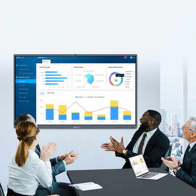 100 '' Digital Interactive Board Smart Digital IR Whiteboard Interactive Display Stand Untuk Rapat