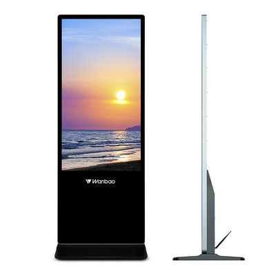 Floor Standing 50 Inch LCD Advertising Display Software Control Stand