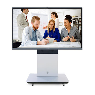 Android 9.0 Digital Interactive Whiteboard 86 100 Inch Layar Sentuh LCD Rapat Kantor Panel Datar