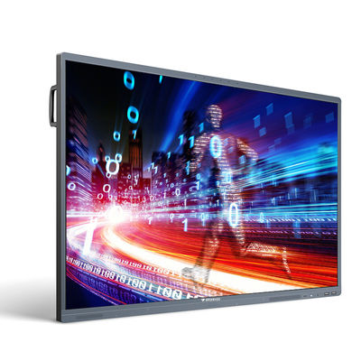 Panel Tampilan Interaktif 65 Inch Windows Android Dual System Whiteboard Layar Sentuh Interaktif
