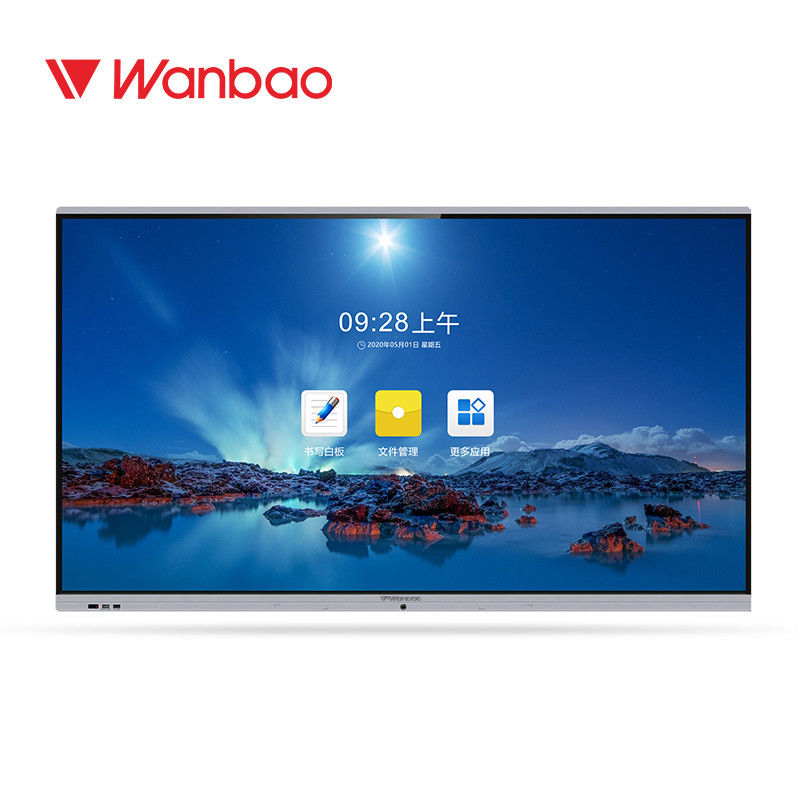 75 ''Smart Interactive Digital Classroom Board Floor Standing Touch Semua Dalam Satu PC