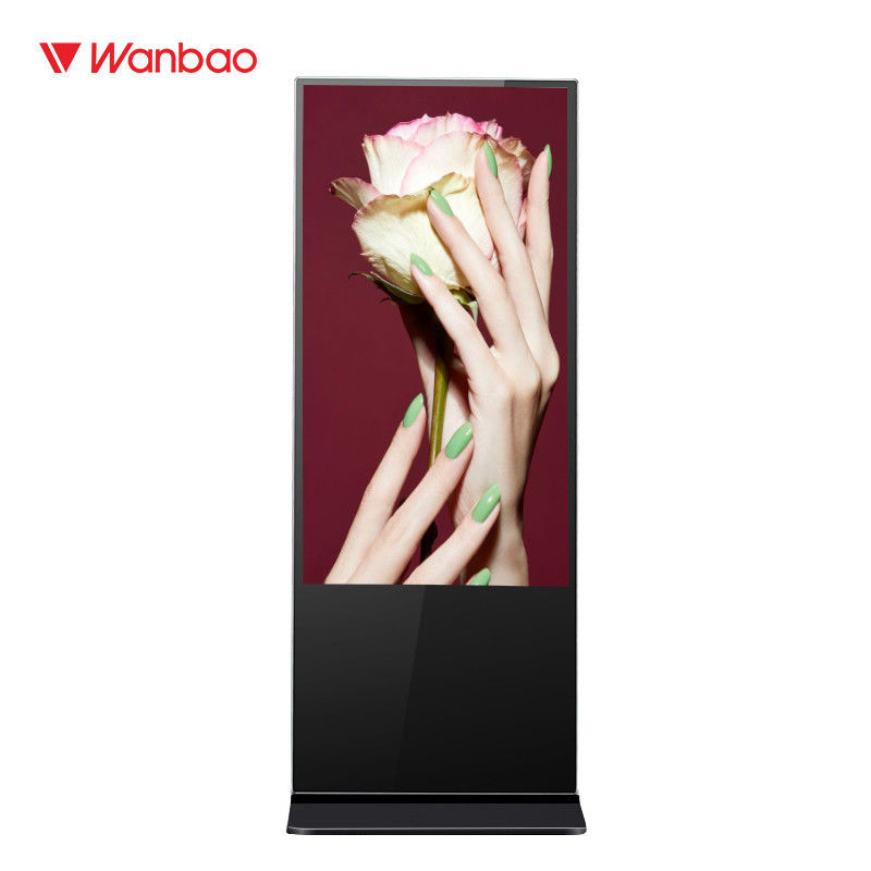 Infrared Touch Digital Floor Standing LCD Advertising Player Untuk Toko Buku