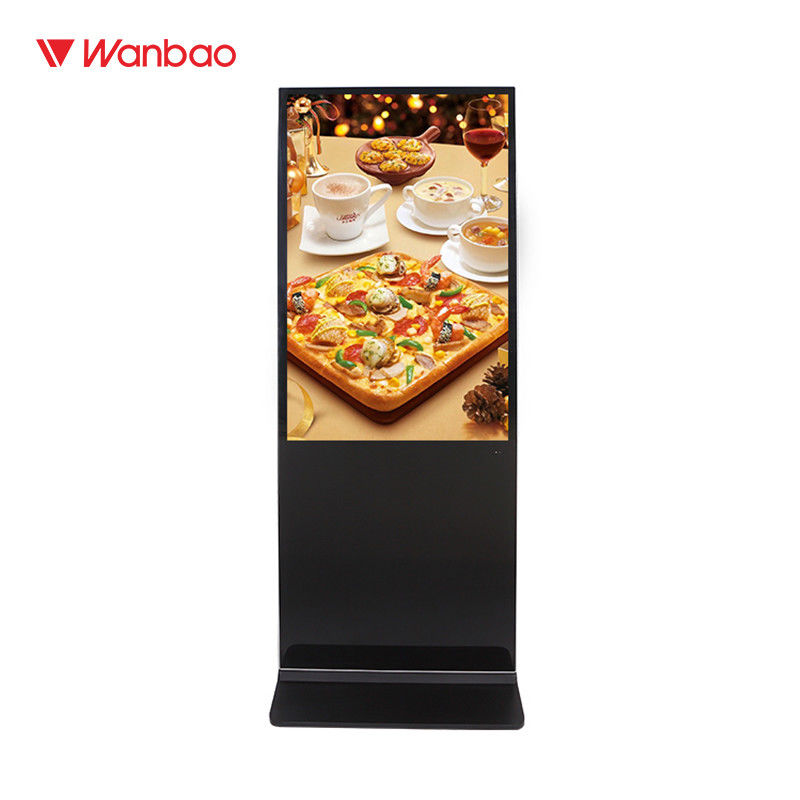 65 &quot;Floor Standing LCD Advertising Player Layar Sentuh LCD Indoor Digital Signage