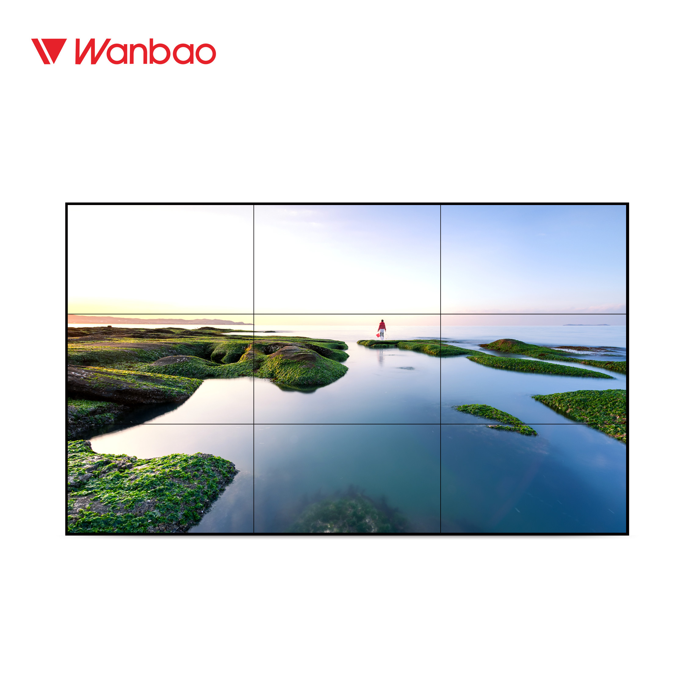 Panel Layar Sentuh LCD Dinding Video 46 Inch Dengan Bezel Mulus Ukuran Besar
