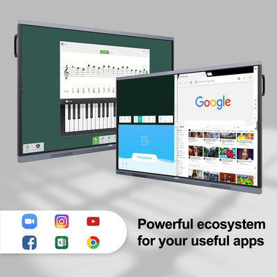 75'' H10 ODM 4K Android OPS Panel Layar Interaktif Monitor Layar Sentuh Papan Cerdas