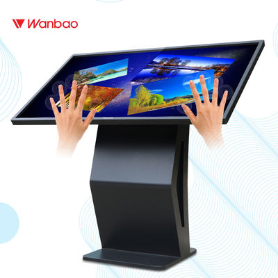55 Inch Advertising Kios Layar Sentuh Interaktif 10 Titik Sentuh Untuk Indoor