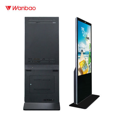 65 Inch Floor Standing LCD Advertising Player Box Perangkat Lunak Kios Digital Signage