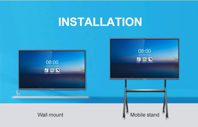 75 Inch Smart Interactive Board Wireless Finger Touch Writing Untuk Sekolah